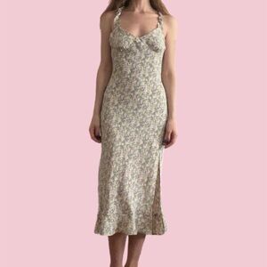 Floral Halter Midi Dress